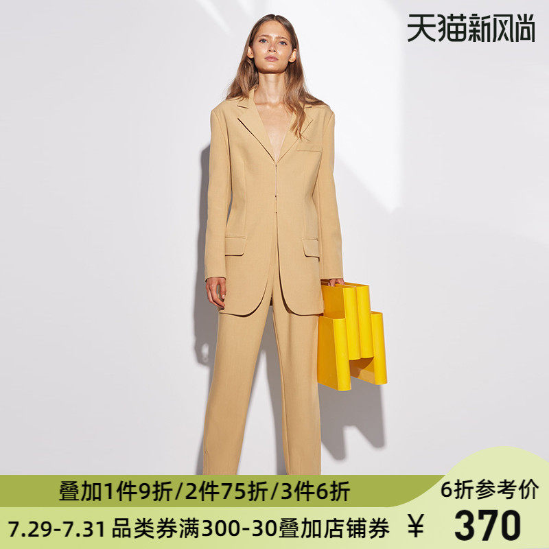 C MEO blended material Simple design women's medium and long version blazer