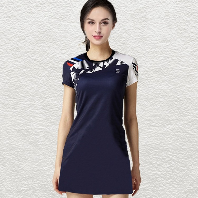 Badminton suit spring and summer female dress Tennis table tennis quick-drying fashion game short long-sleeved Korean suit