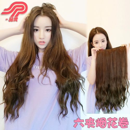 Утилизация длинные вьющиеся волосы фальшивые фейерверки вьющиеся кукурузные скручивание невидимые короткие волосы длинные волосы длинные волосы, шесть клипов волосы