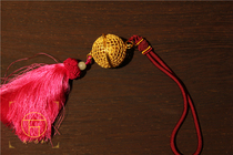 Filament inlaid silk money pattern Vientiane ball agarwood sachet pendant silver gold-plated ancient method handmade car hanging bag hanging