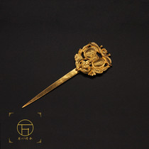 Wanbao De Gufa Handmade Museum Carved Headwear Hanfu Jewelry Hairpin Chinese Traditional Jewelry Restoration