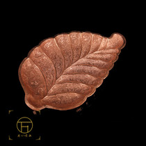 Ancient method handmade copper carved melon and fruit plate tea plate Tang Dynasty court Royal dried fruit tea ceremony ornaments gold and silver ware reproduction