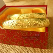 Yunnan art men and women brass copper bracelet Pure copper bracelet Copper bracelet female evil spirits brass bracelet pure hand thickening