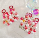 Красный кролик с бантиком, брелок