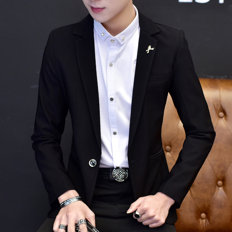 2018新款休闲小西装男修身韩版帅气防晒服商