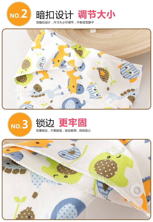 Khăn nước bọt cho bé Bộ ba bé bằng vải cotton dày đôi nút mới cho bé Bộ đồ yếm mùa xuân hè thu - Cup / Table ware / mài / Phụ kiện đồ dùng cho bé học ăn dặm
