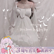 Ballet dreamShe is like a dream French girl court fairy Lolita cake night dress chest pad home dress set