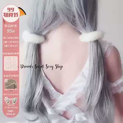 Milk Girl a soft Girl cute Lolita Girl flirting daily plush rabbit hair ball Hairband Hairband