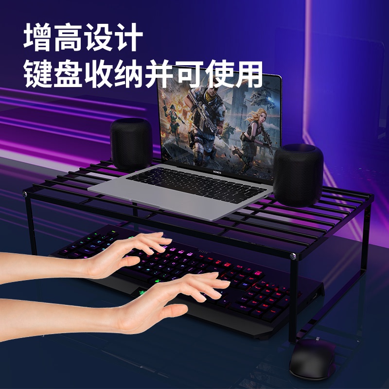Wrought Iron [Back-To-School Season] Student Laptop Desk Foldable No-Installation Cooling Base Storage Shelf