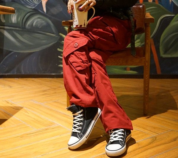 Autumn and winter multi-pocket pants outdoor casual work clothes fashion straight large size wear-resistant hip-hop beautiful men and women square loose