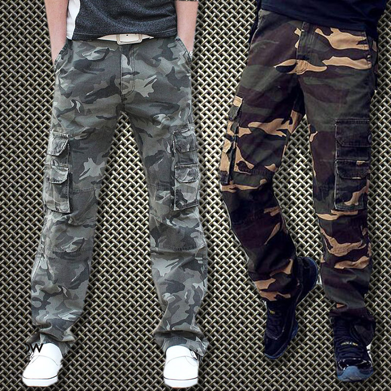 New men's casual cotton camouflage trousers, multi-pocket, large size, outdoor thin section, couples, ALICE, mountaineering