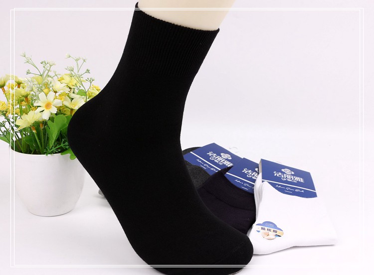 Sản phẩm mới vớ Jie Liya nam đích thực trong vớ khử mùi thoáng khí kinh doanh bình thường mùa thu và mùa đông vớ cotton lỏng tất thổ cẩm