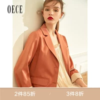 Oece2019 mùa thu mới của phụ nữ retro khí chất Anh ngắn phần Xiaoxi Slim phù hợp với áo khoác - Business Suit áo blazer nữ