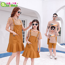 Strap skirt set foreign atmosphere age 2021 net red new parent-child outfit a family of three travel holiday home decoration