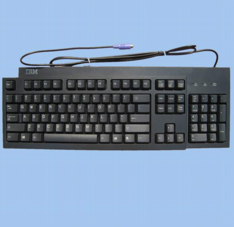 IBM classic Thailand KB-9910 desktop computer membrane keyboard PS2 round mouth interface round head wired with hand rest