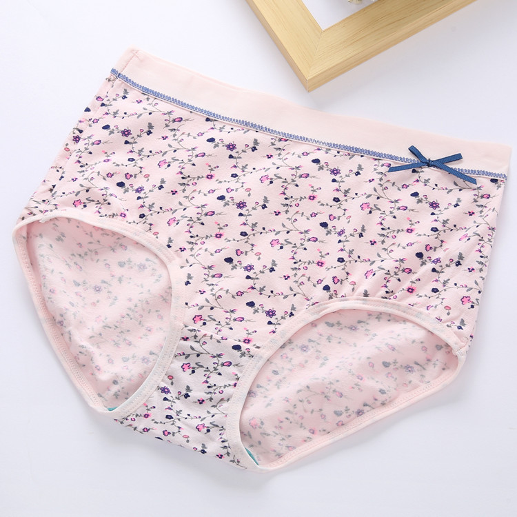 Ab đồ lót nữ cotton cao eo kháng khuẩn quần short nữ căng cotton in nhỏ boyshort quần xác ướp ab quần 0108 - Giống cái quần lót phụ nữ