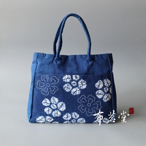 Cloth Drinking Hall Zdyeing Flowers Big Backpacks Large Dresserts Dyeing Pure Cotton Cloth Bags Tourist Holiday Wind