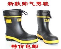 2018 New US New York New York Spring Summer Shuai Bau Pau Mens light steel head non-slip anti-smashing rain shoes Rain boot