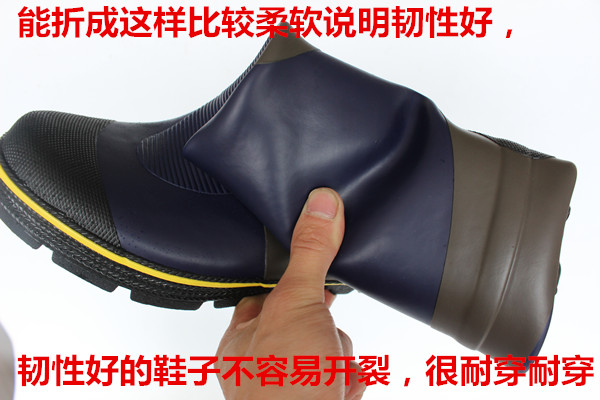 Mùa xuân và mùa hè đẹp trai cao ống thoáng khí dày móng tay câu cá Đá câu cá chống trượt cao su mưa - Rainshoes ủng đi mưa