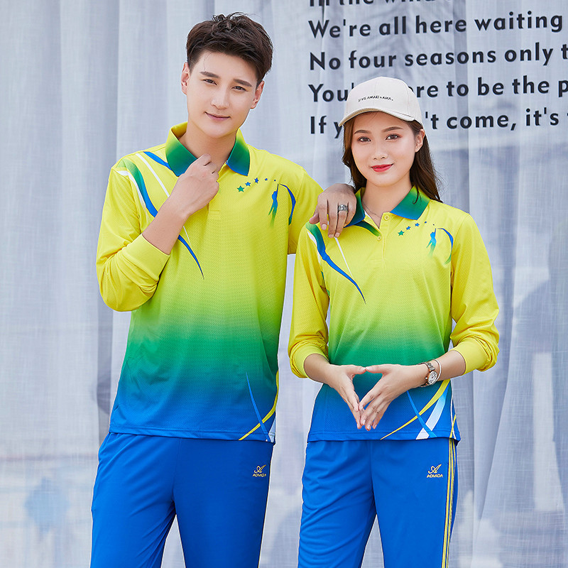 Chinese dream team sportswear suit long-sleeved 2020 spring, summer and autumn new t-shirt lapel aerobics for men and women running