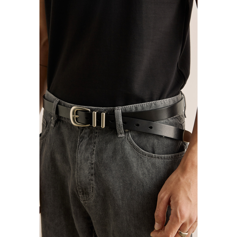 See Also『Oerlegacy Style』Genuine First-Layer Cowhide Leather Belt with Silver Double Buckle, Versatile Belt
