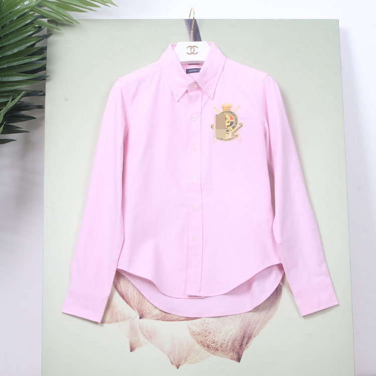 1011 Châu Âu và Hoa Kỳ áo sơ mi thêu cotton dày đơn nữ dài tay mùa thu và mùa đông sinh viên đại học 	áo sơ mi nữ dài tay cá tính	