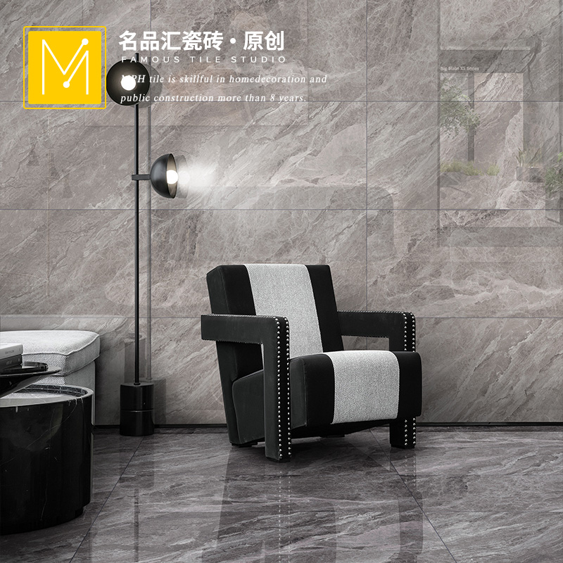 Foshan dark marble tiles 600x1200 floor tiles New living room floor tiles Powder room kitchen and bathroom wall tiles