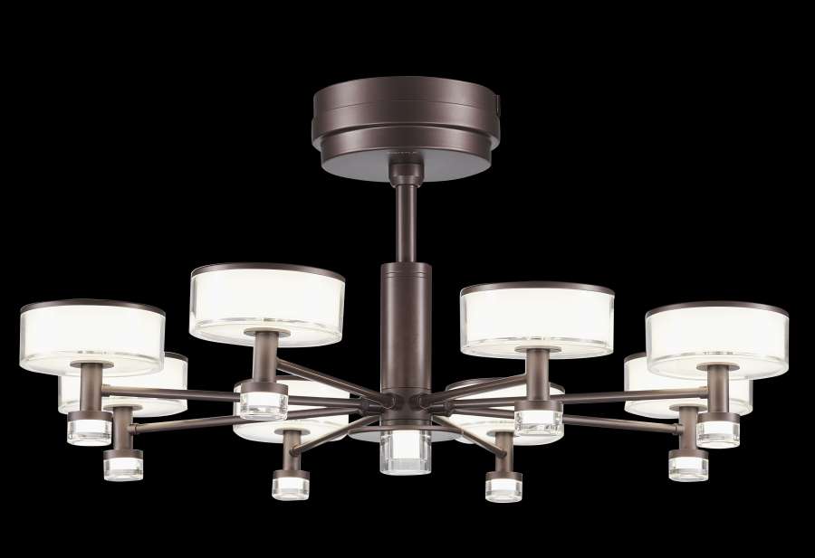 Aup lighting suction light MZX750-D1X297-WT-Moonlight treasure box -4K-8 head-deep curry