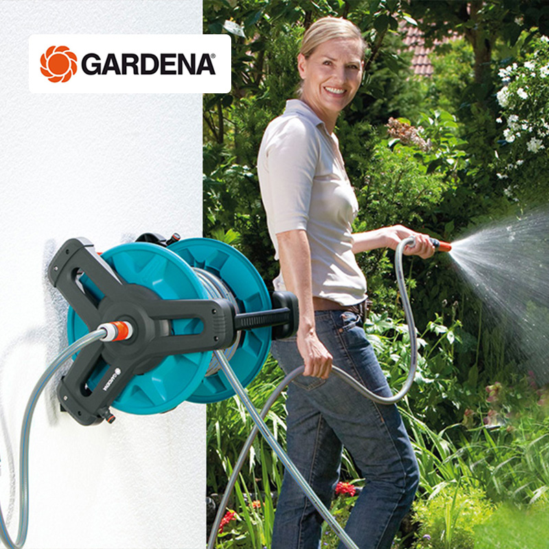 Germany imported GARDENA gardening watering flower multifunctional 20 meters wall hanging portable pipe truck 8009