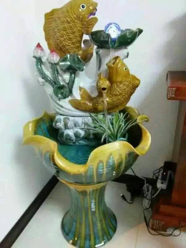 (Liangli Pavilion ceramics)Ceramic fish tank has more than feng shui ball fish tank tall circulating water