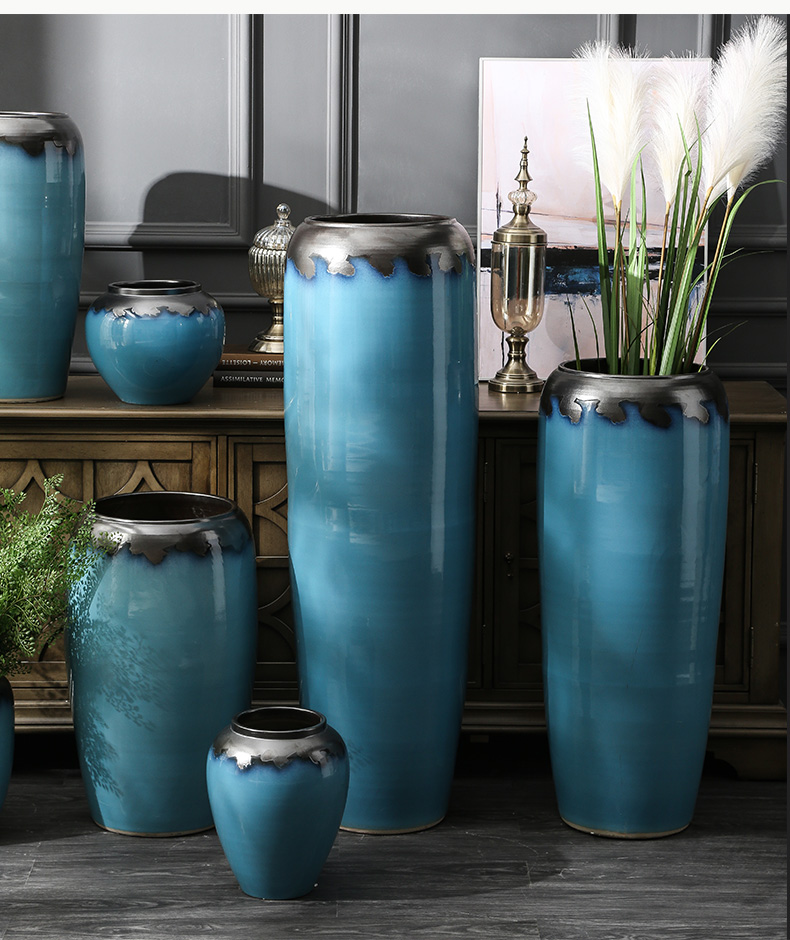 Landing a large ceramic vase furnishing articles contracted and I sitting room dry flower arranging flowers porcelain hotel villa decoration POTS