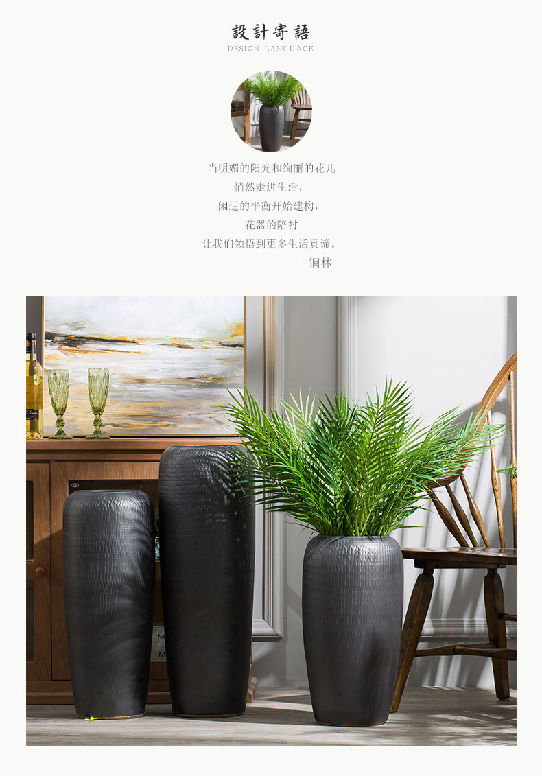 Jingdezhen vases, flower arranging landing simulation flower suit hotel villa sitting room adornment is placed large ceramic vase