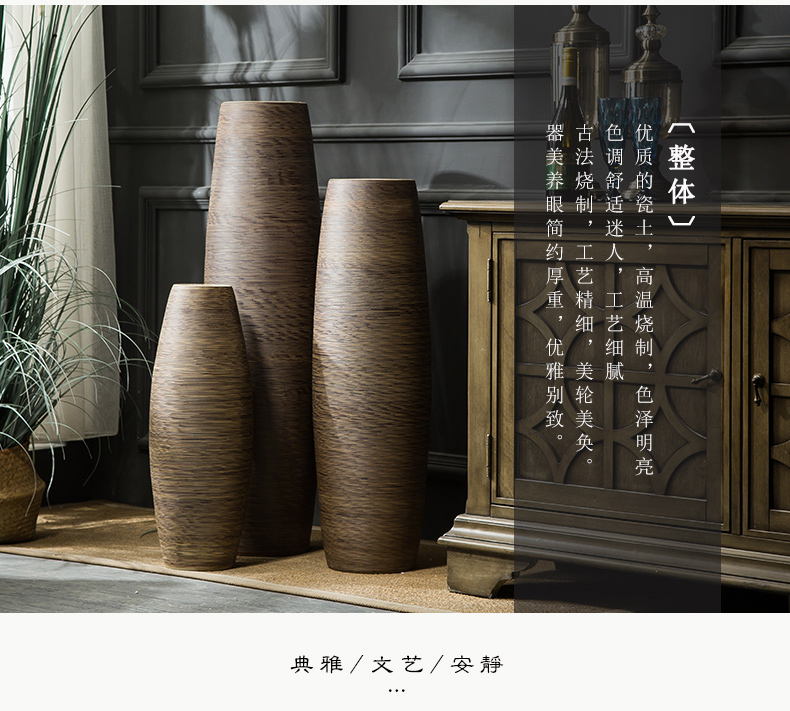 Furnishing articles sitting room of large vase household adornment simulation flower contracted and I ceramic flower arranging dried flower porcelain