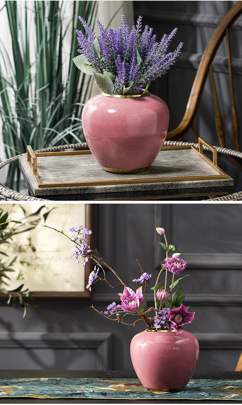 Vase furnishing articles European style small POTS dry flower arranging flowers sitting room is contracted and I household small pure and fresh and creative decoration