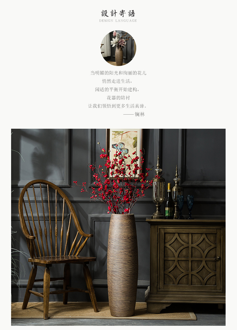 Furnishing articles sitting room of large vase household adornment simulation flower contracted and I ceramic flower arranging dried flower porcelain