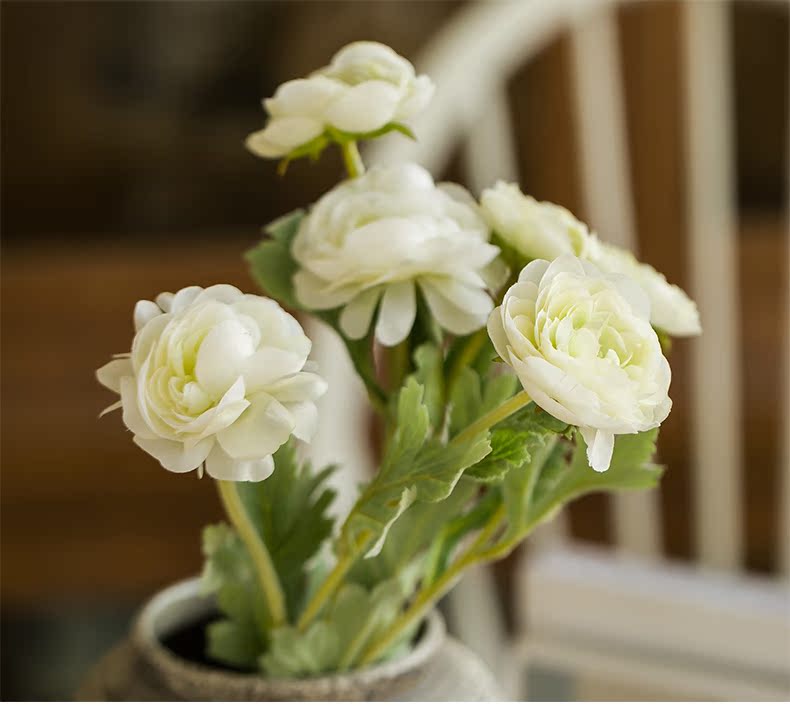 American pastoral simulation flower, plant flowers, silk flower vase decoration in the living room table ornament porcelain of dried flower arranging flowers