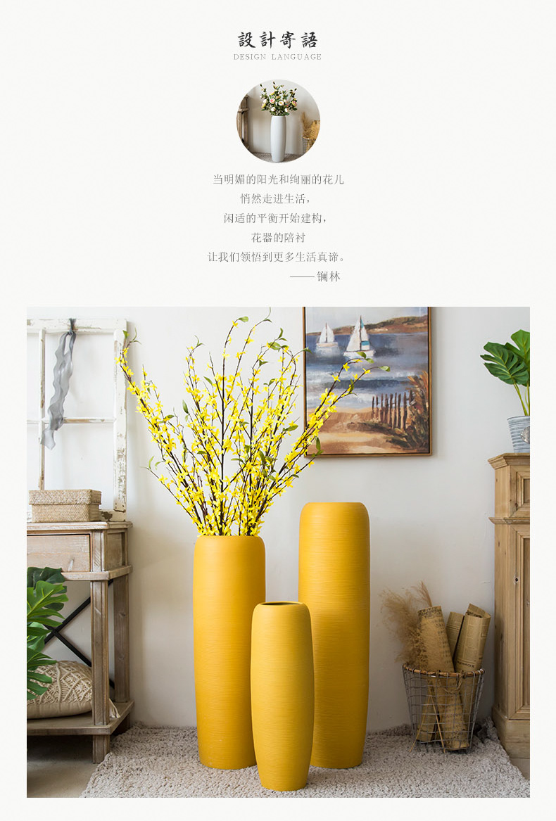 Nordic white ceramic vase suit house sitting room flower arranging dried flower furnishing articles I and contracted landing window decoration