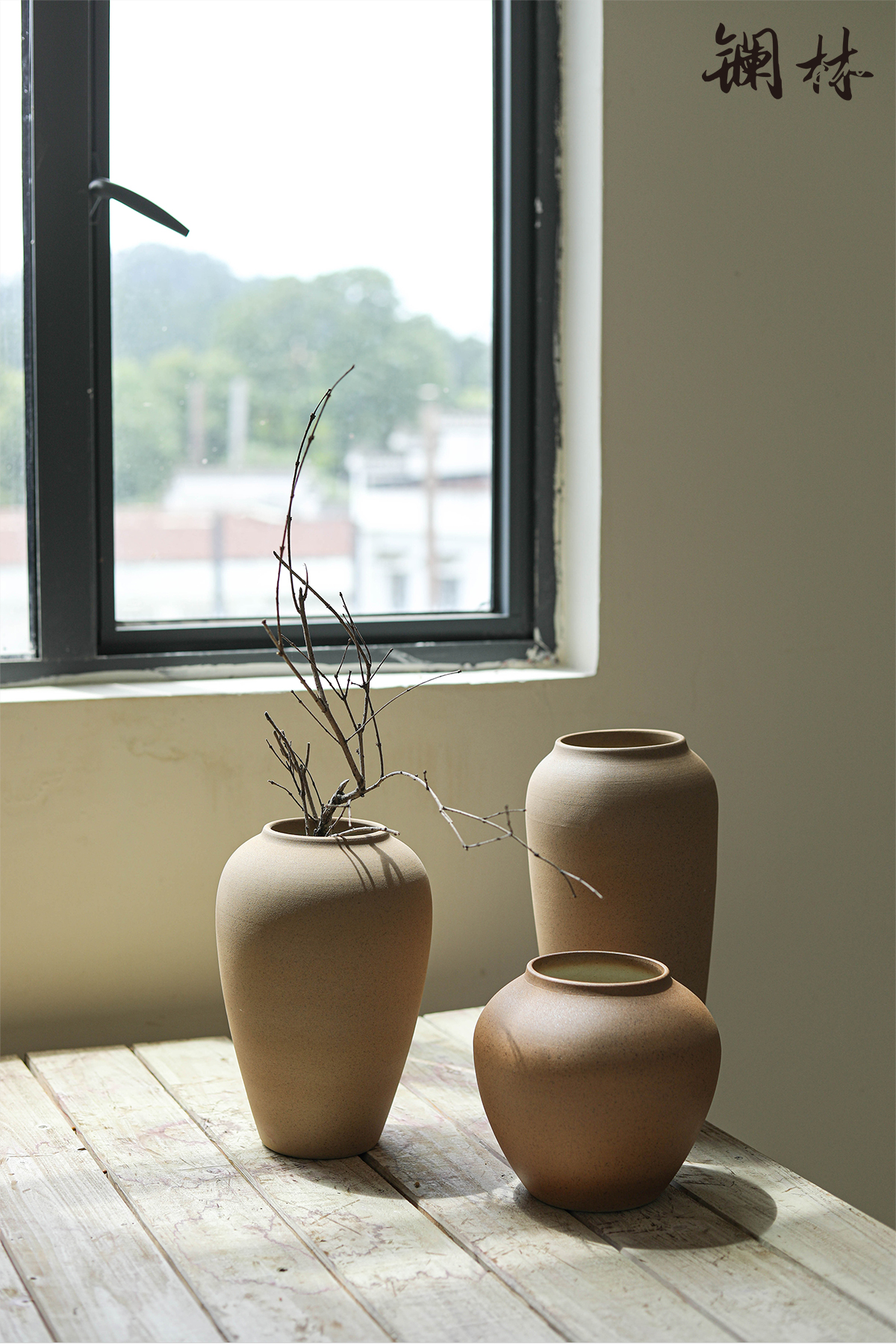 Dry flower is plain coloured coarse pottery vase office decoration to the hotel teahouse study zen mesa place ceramic POTS