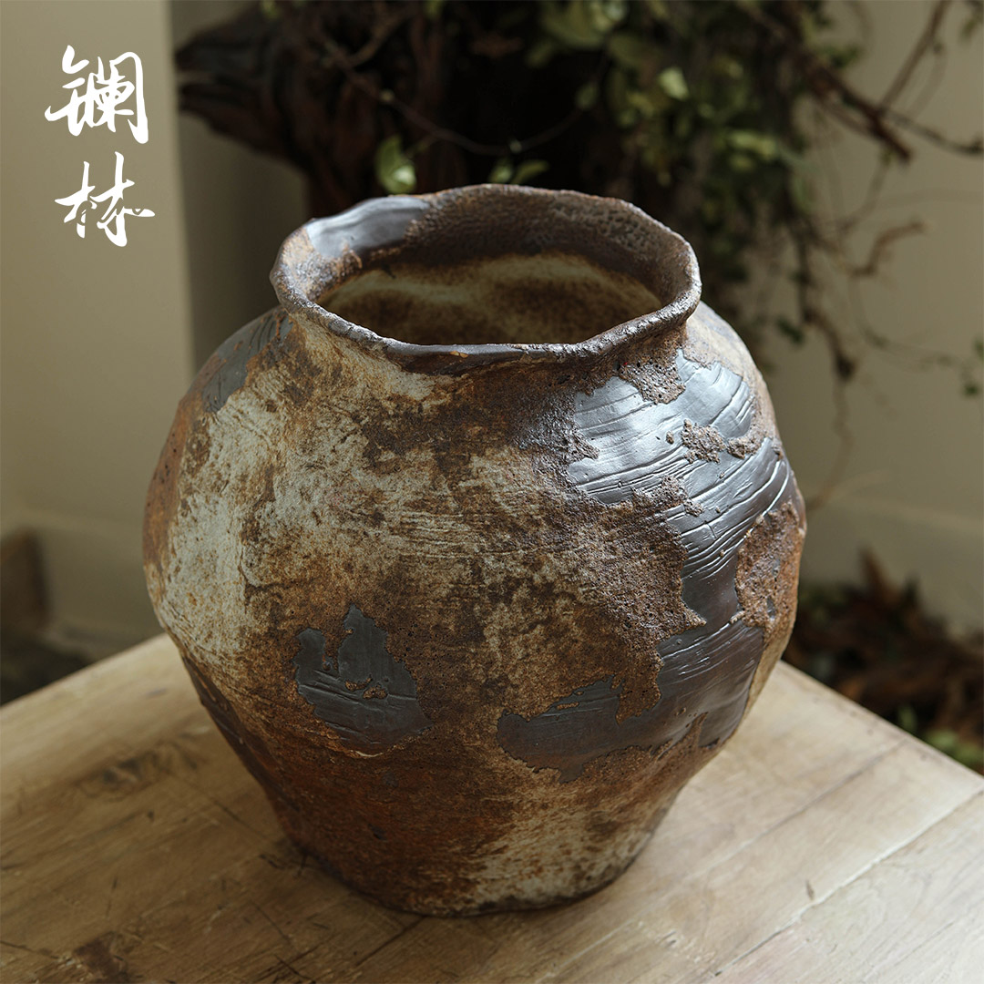 Coarse pottery vases, ceramic restoring ancient ways of primitive simplicity zen POTS wabi-sabi wind restoring ancient ways Japanese - style decorative furnishing articles flowers, flower arranging