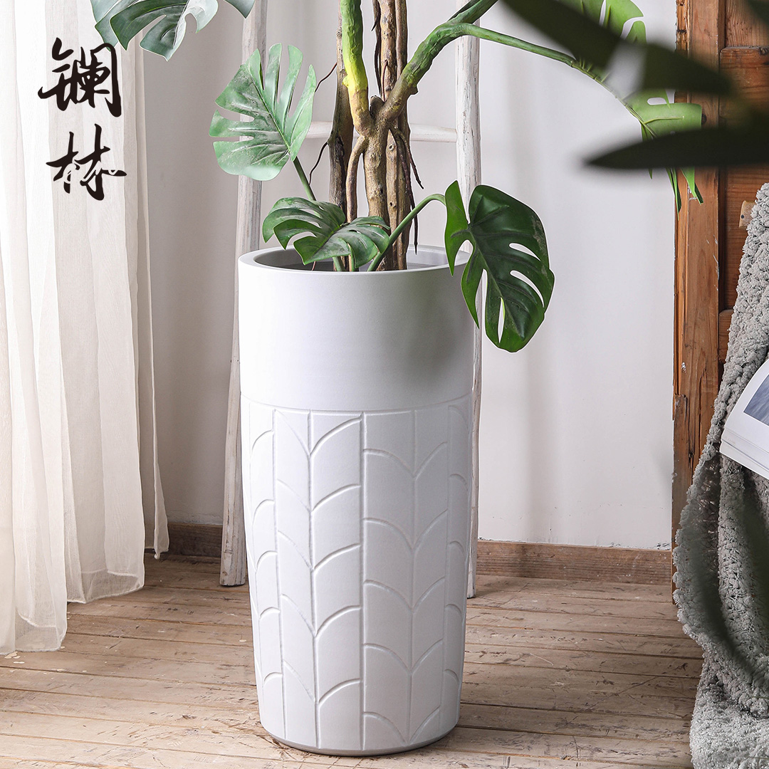The Nordic I and contracted wind indoor green plant ceramic flower pot sitting room to The balcony is suing potted large can be customized to plant trees