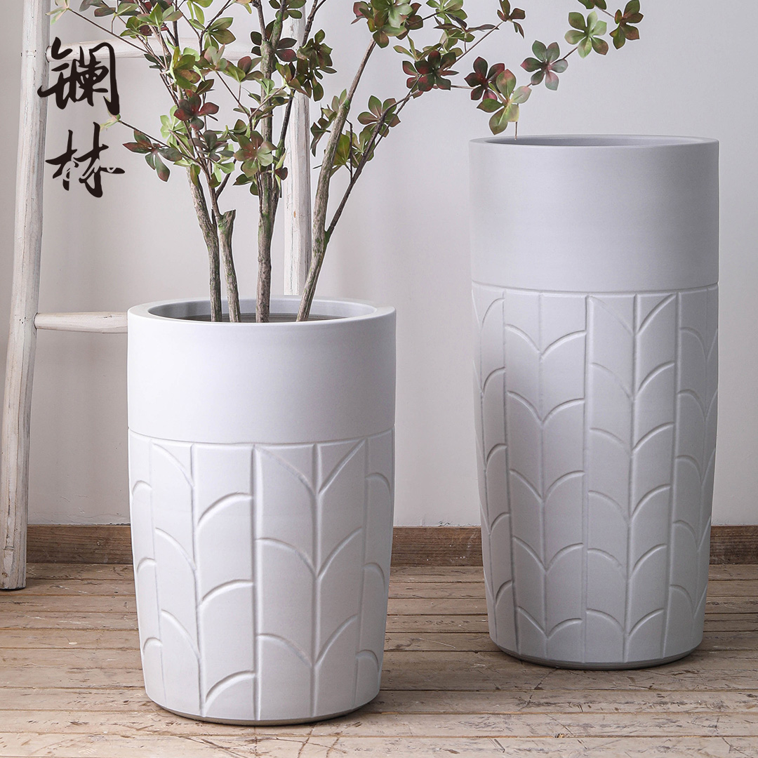 The Nordic I and contracted wind indoor green plant ceramic flower pot sitting room to The balcony is suing potted large can be customized to plant trees