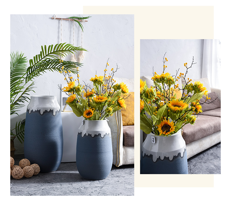 The modern ceramic vase sitting room ground adornment furnishing articles flower implement dried flowers EVA terms simulation flower arranging flowers