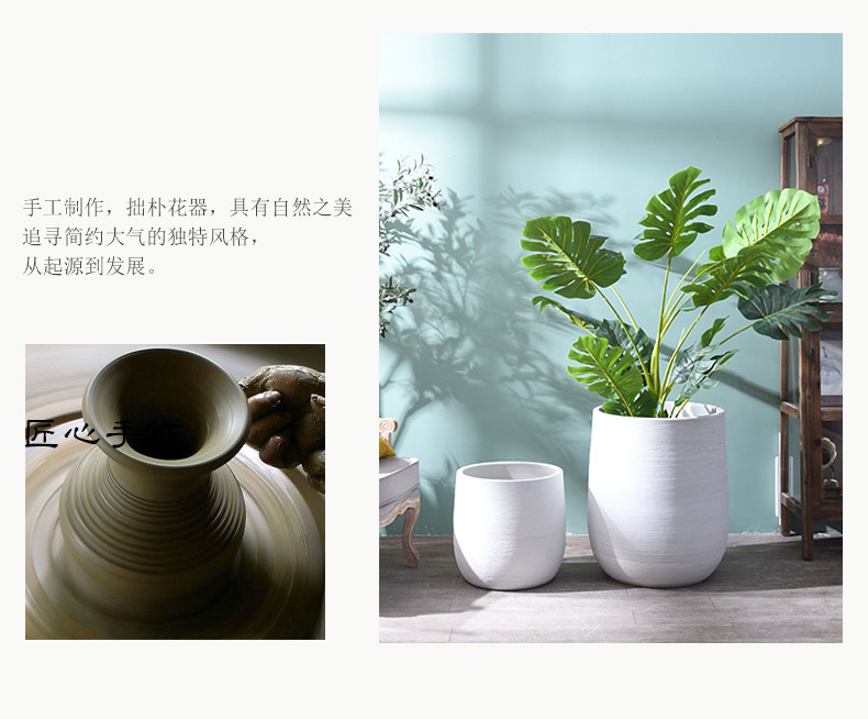 White ceramic vase Nordic VAT contracted and I dried flower arranging flowers to decorate sitting room ground decoration household furnishing articles