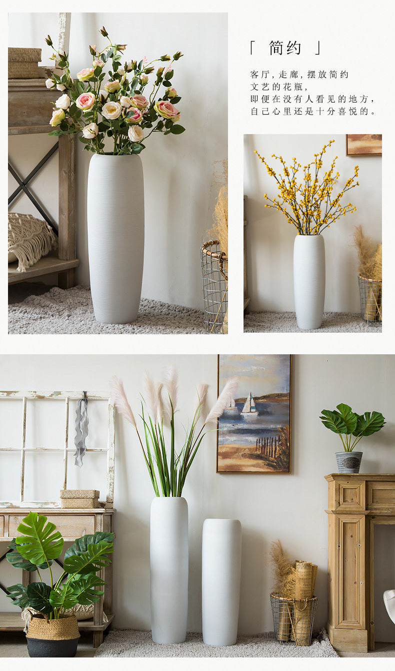 Nordic white ceramic vase suit house sitting room flower arranging dried flower furnishing articles I and contracted landing window decoration