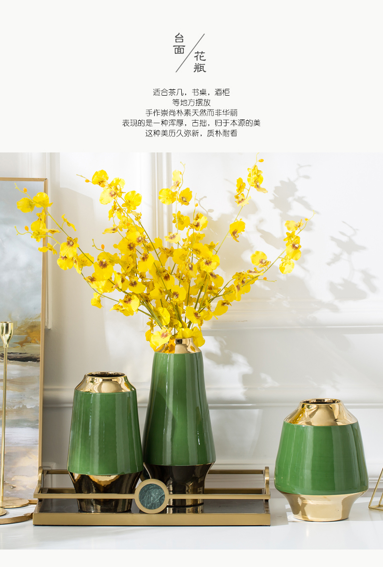 New Chinese style with up phnom penh jingdezhen ceramic vases, flower arranging contracted Europe type TV ark, place of the sitting room porch furnishing articles