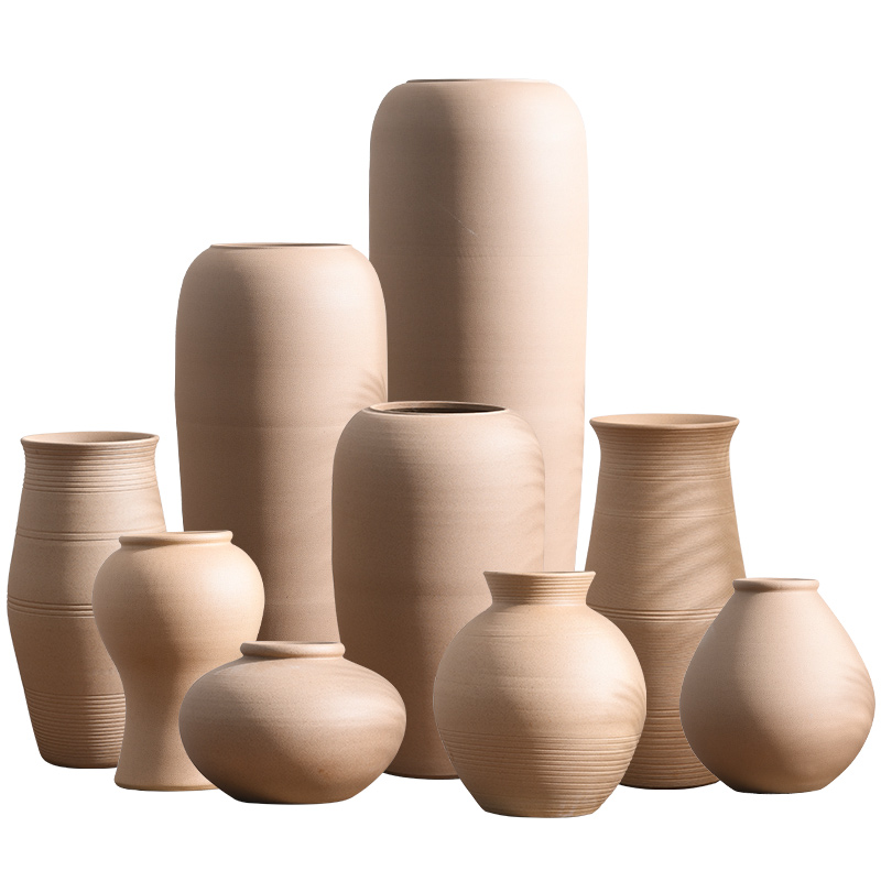 Restore ancient ways do old coarse some ceramic pot courtyard sitting room adornment home furnishing articles dried flower simulation flower decoration ceramic vase