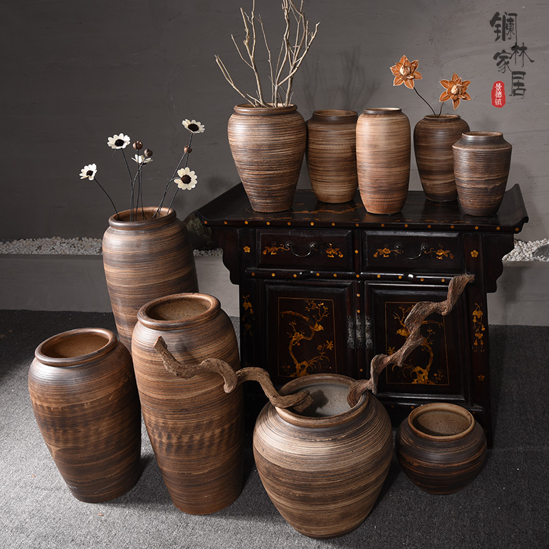Jingdezhen ceramic sitting room be born Chinese flower vases, flower arranging hotel porch place hydroponic pot restoring ancient ways