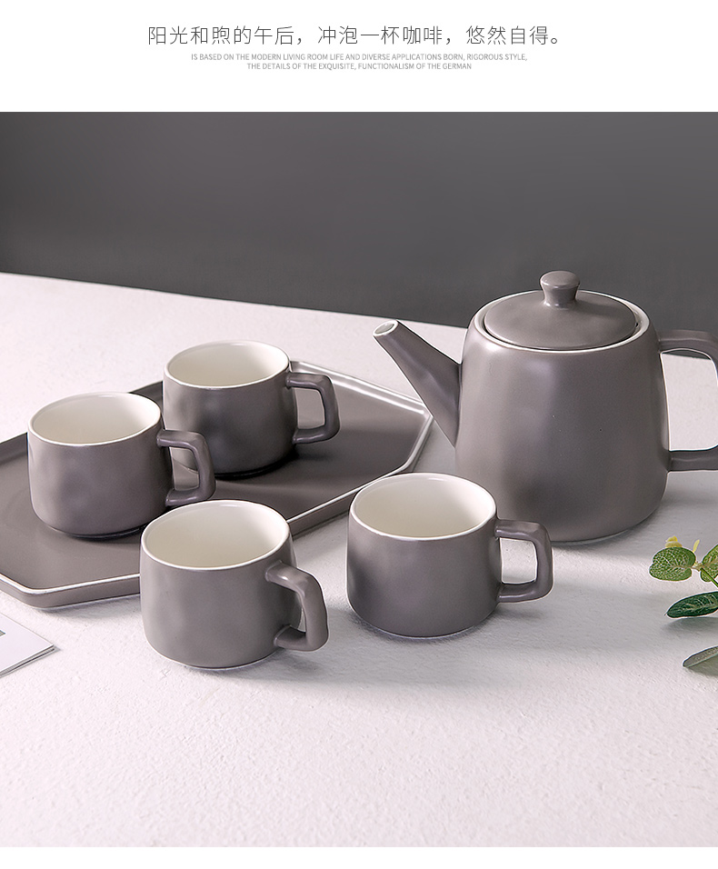 Japanese tea set home sitting room ceramic teapot teacup kettle cold tea kettle cup of water glass suits for