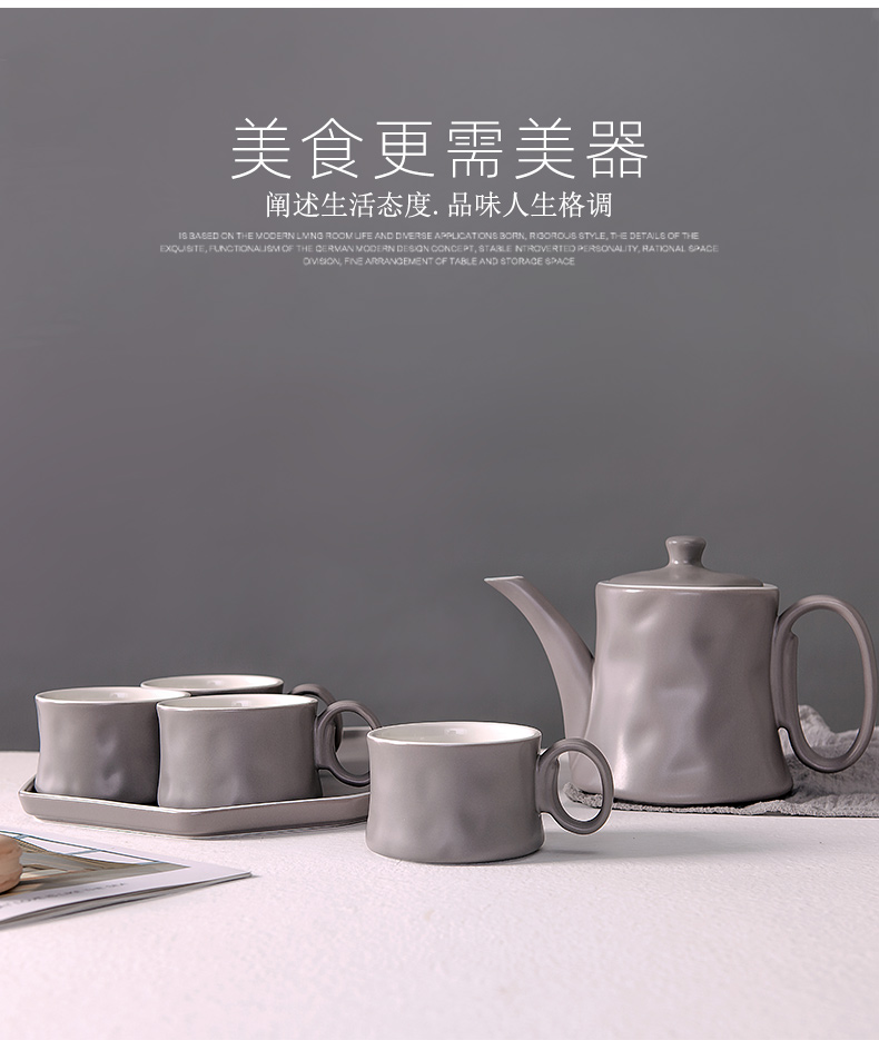 Chinese style home sitting room, dining - room ceramic tea tea set teapot tea kettle cup cold water with a suit