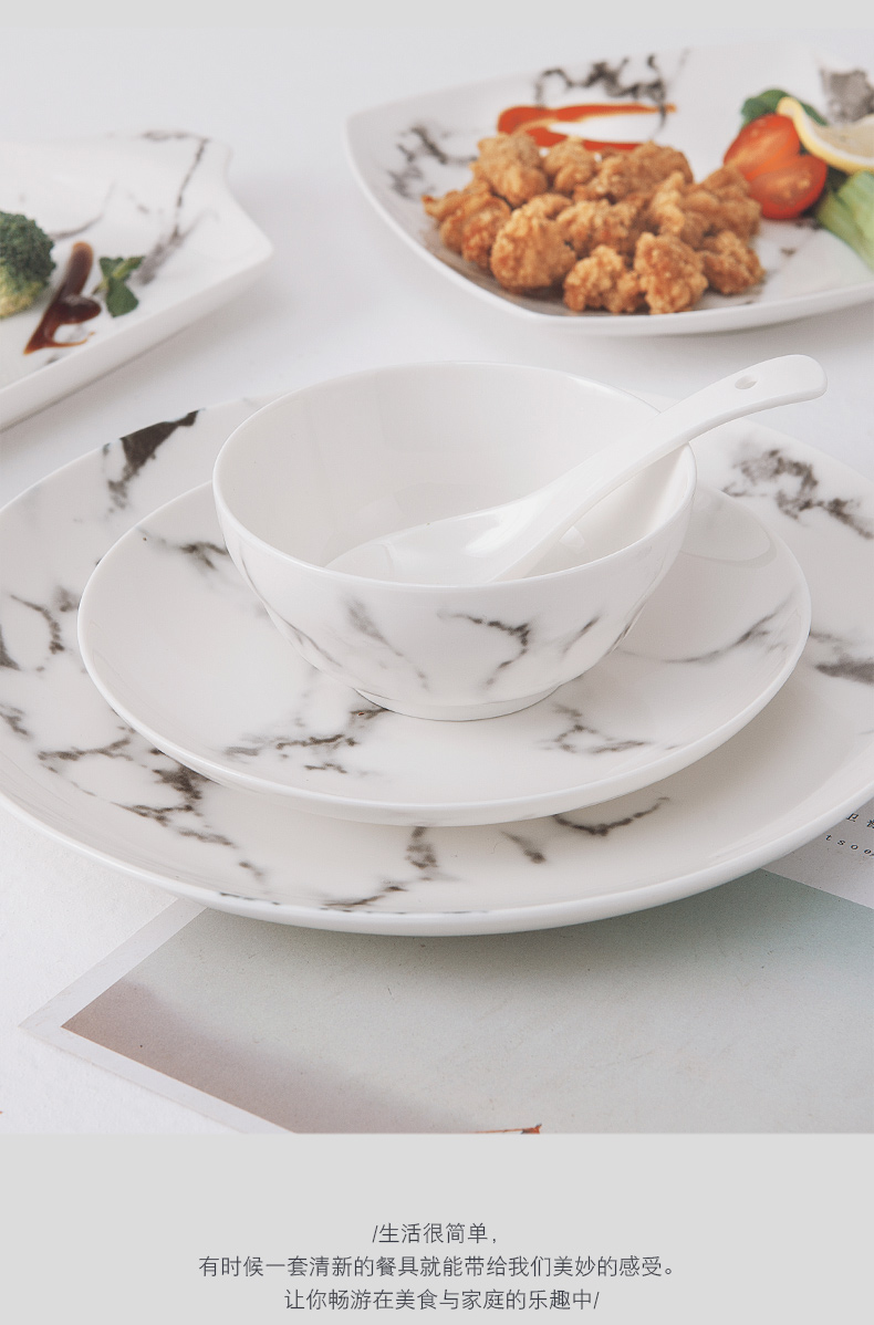 Marbling ceramic bowl with 4.5 inch 8 inch soup bowl Chinese rice bowl of the big rainbow such use tableware rainbow such use